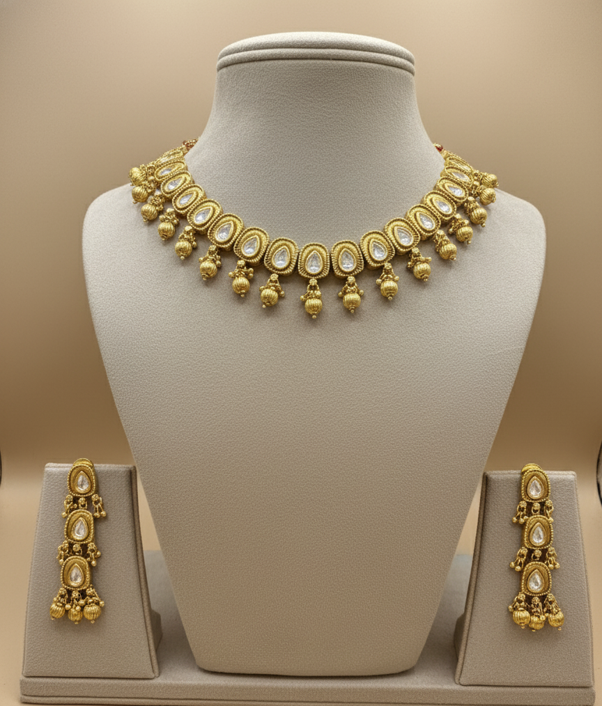 Vedica Radiance Golden Jewellery Set