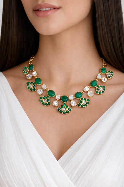 Zaria Emerald Green Jewellery Set