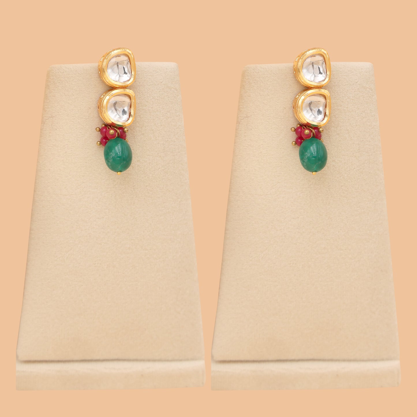 Emerald Rani Kundan Necklace Set
