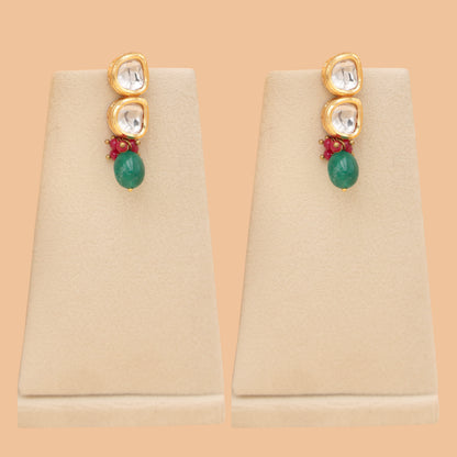 Emerald Rani Kundan Necklace Set