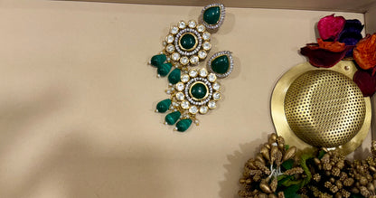 Emerald Zehra Green Choker Set