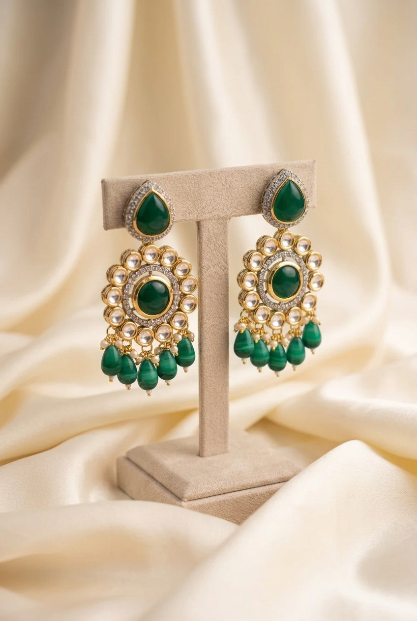 Emerald Zehra Green Choker Set