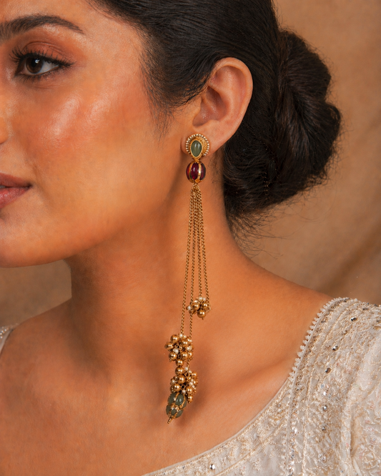 Aurelle Cascade Long Earrings