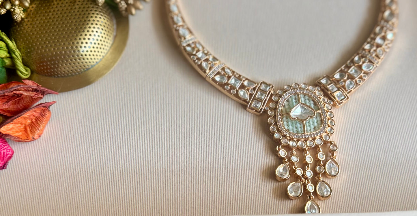 Mint Tara Kundan Jewellery Set