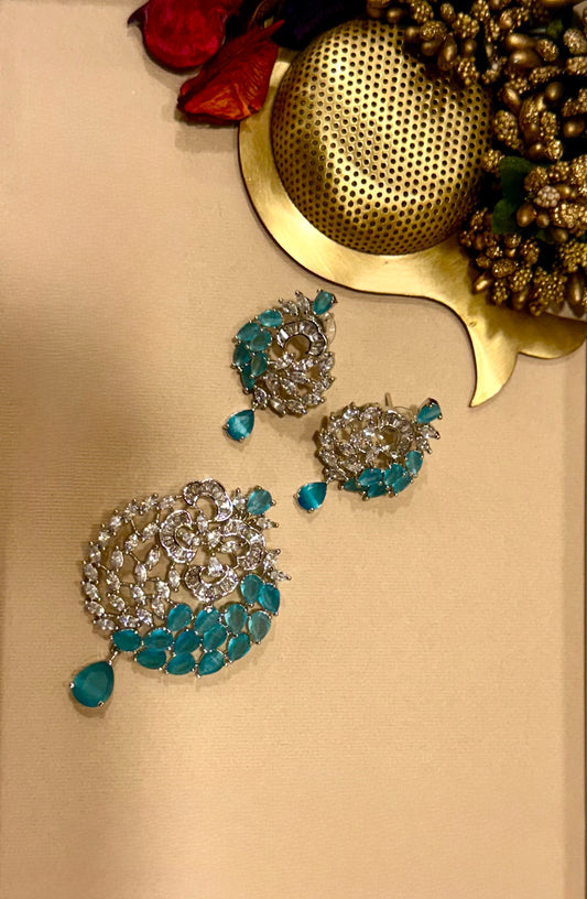 Aqua Aura Pendant Set