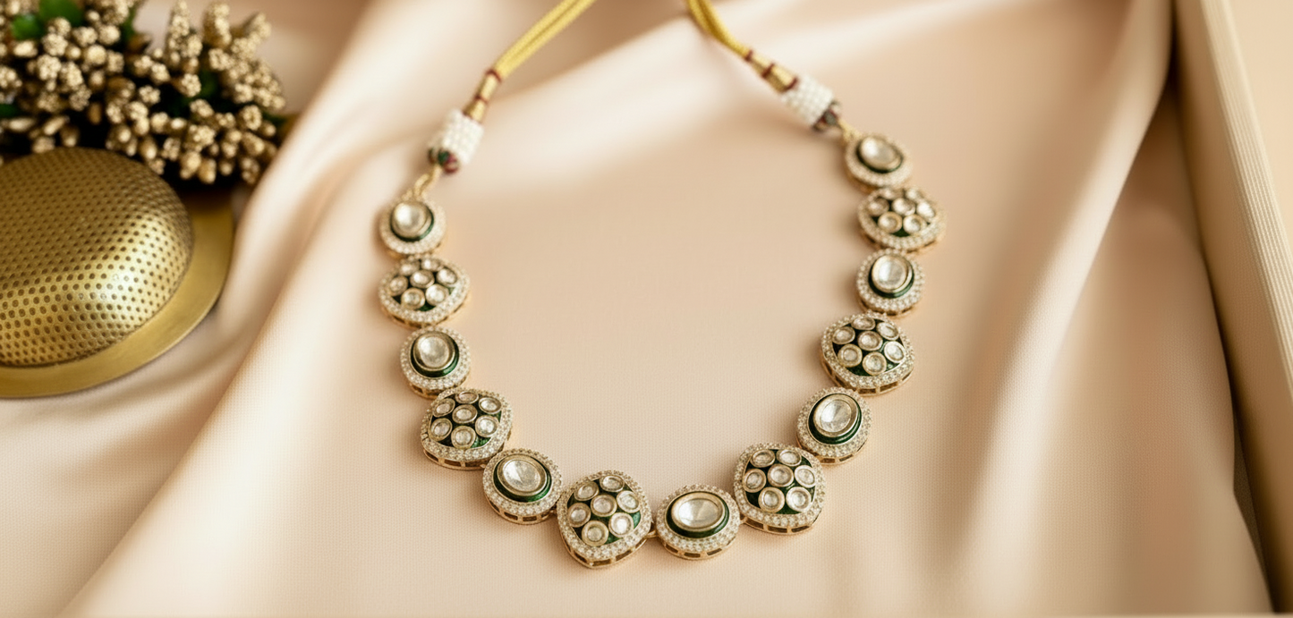 Green Zareen Glow Jewellery Set