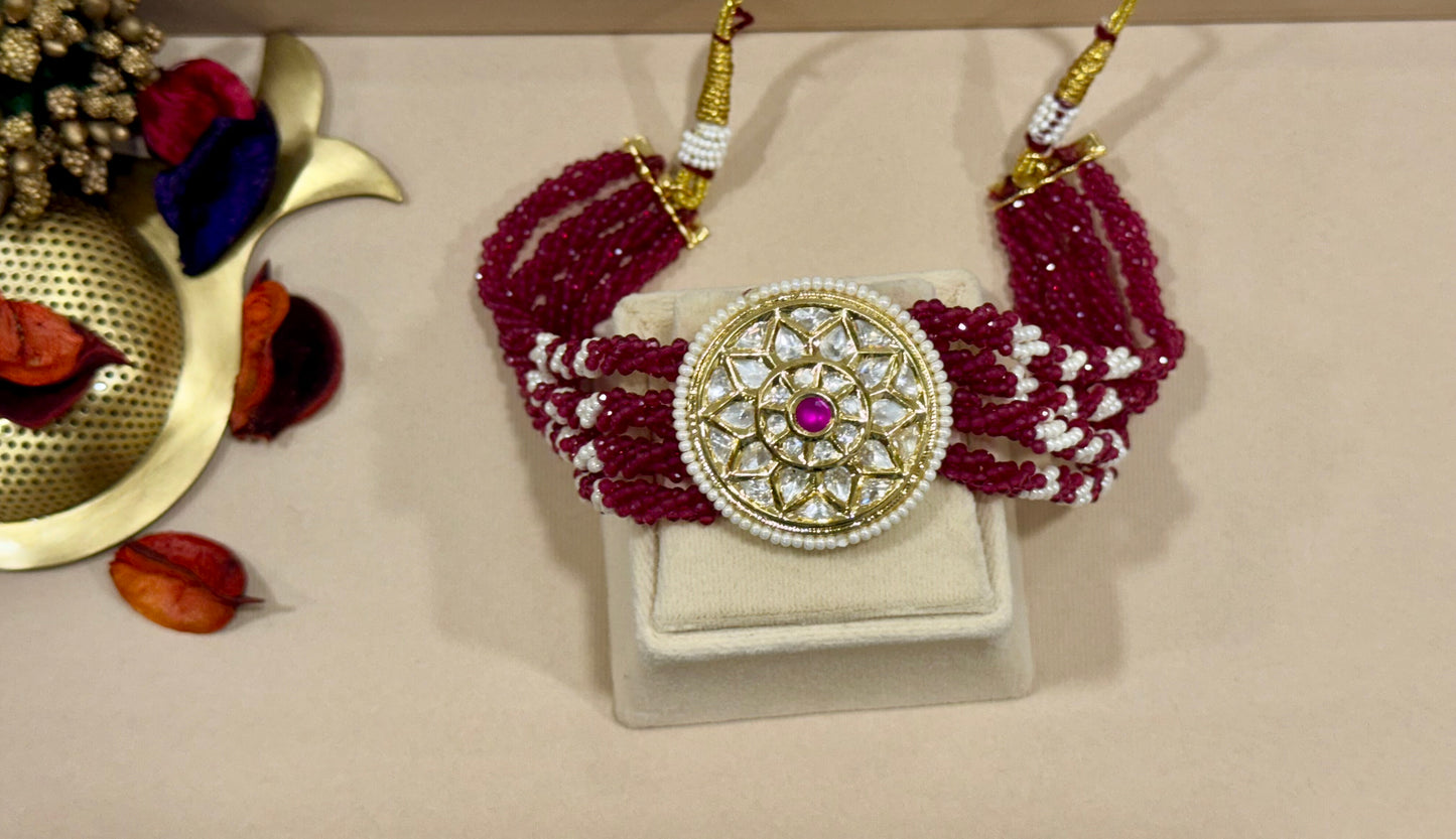 Ruby Choker Jewellery Set