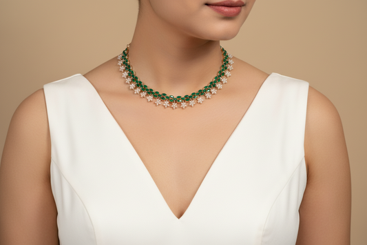 Emerald Bloom Jewellery Set