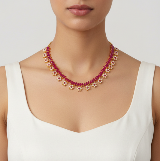Red Roshni Ruby Bloom Set