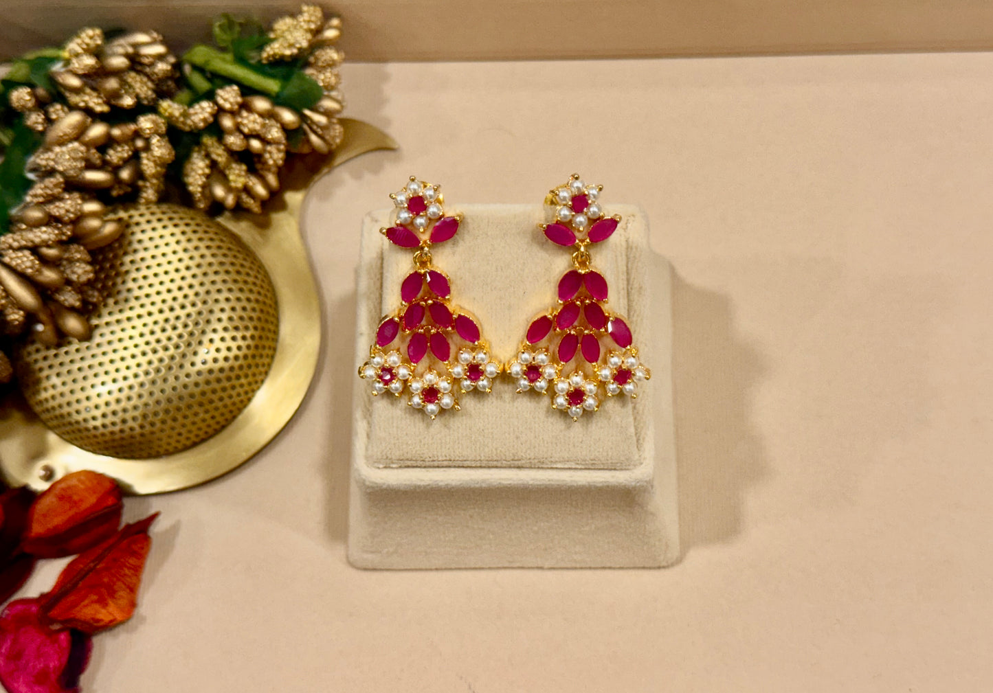 Red Roshni Ruby Bloom Set