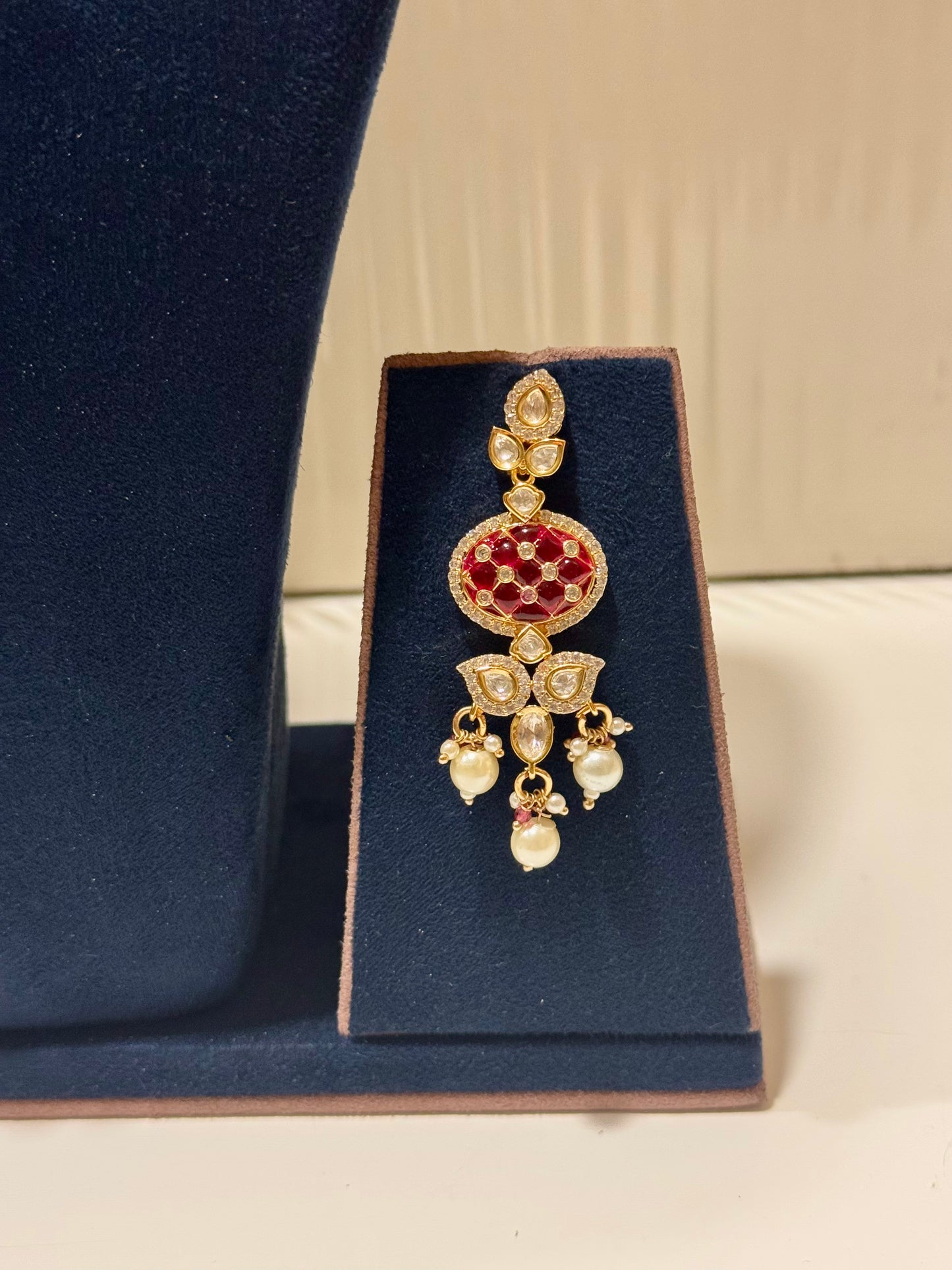 Ravya Ruby Drop Jewellery Set