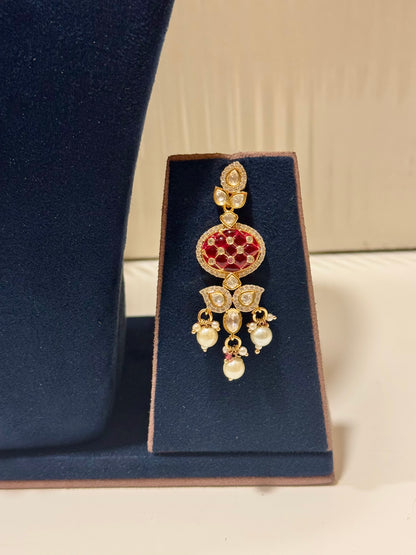 Ravya Ruby Drop Jewellery Set
