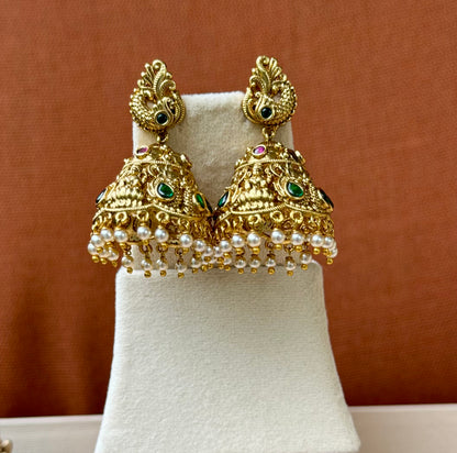 Nakshi Peacock Jhumkas