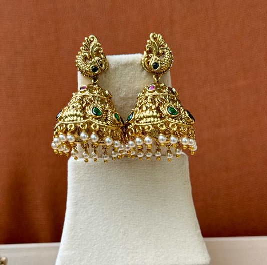 Nakshi Peacock Jhumkas