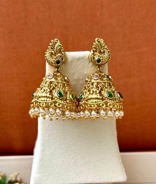 Nakshi Peacock Jhumkas