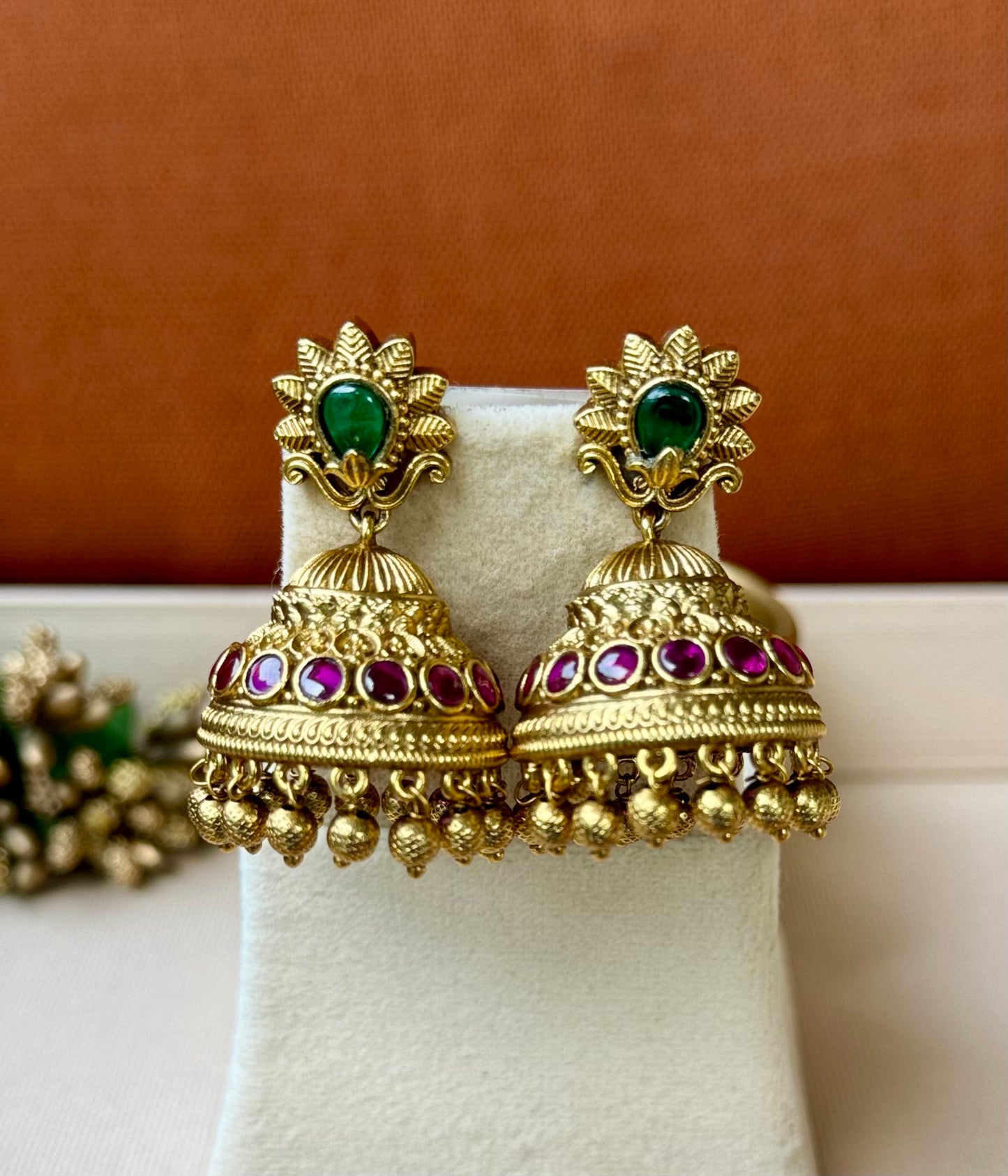 Lotus Gulnaar Jhumkas
