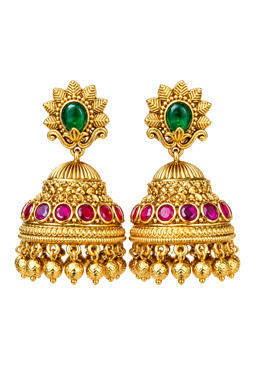 Lotus Gulnaar Jhumkas