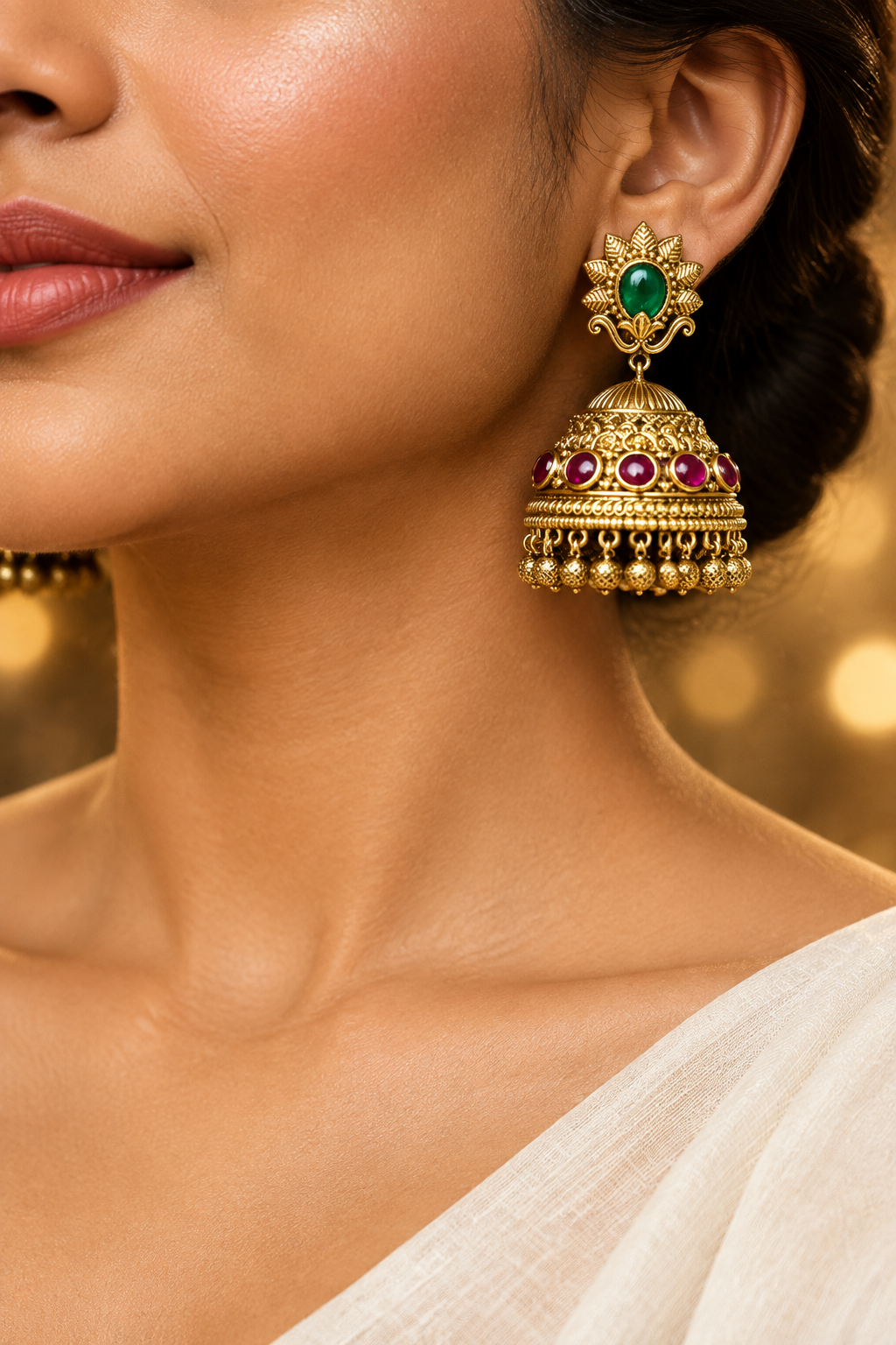 Lotus Gulnaar Jhumkas