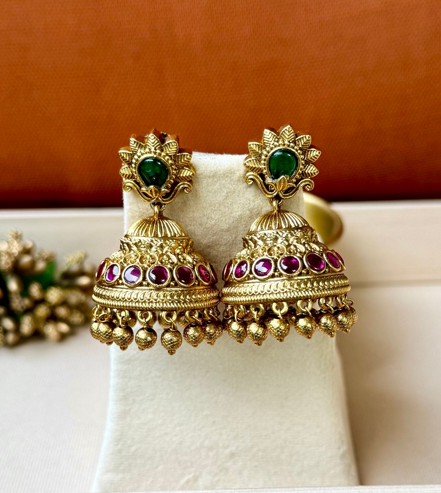 Lotus Gulnaar Jhumkas