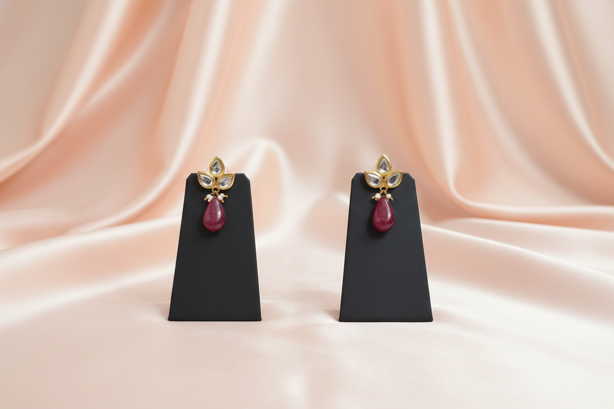 Regal Ruby Cascade Necklace Set