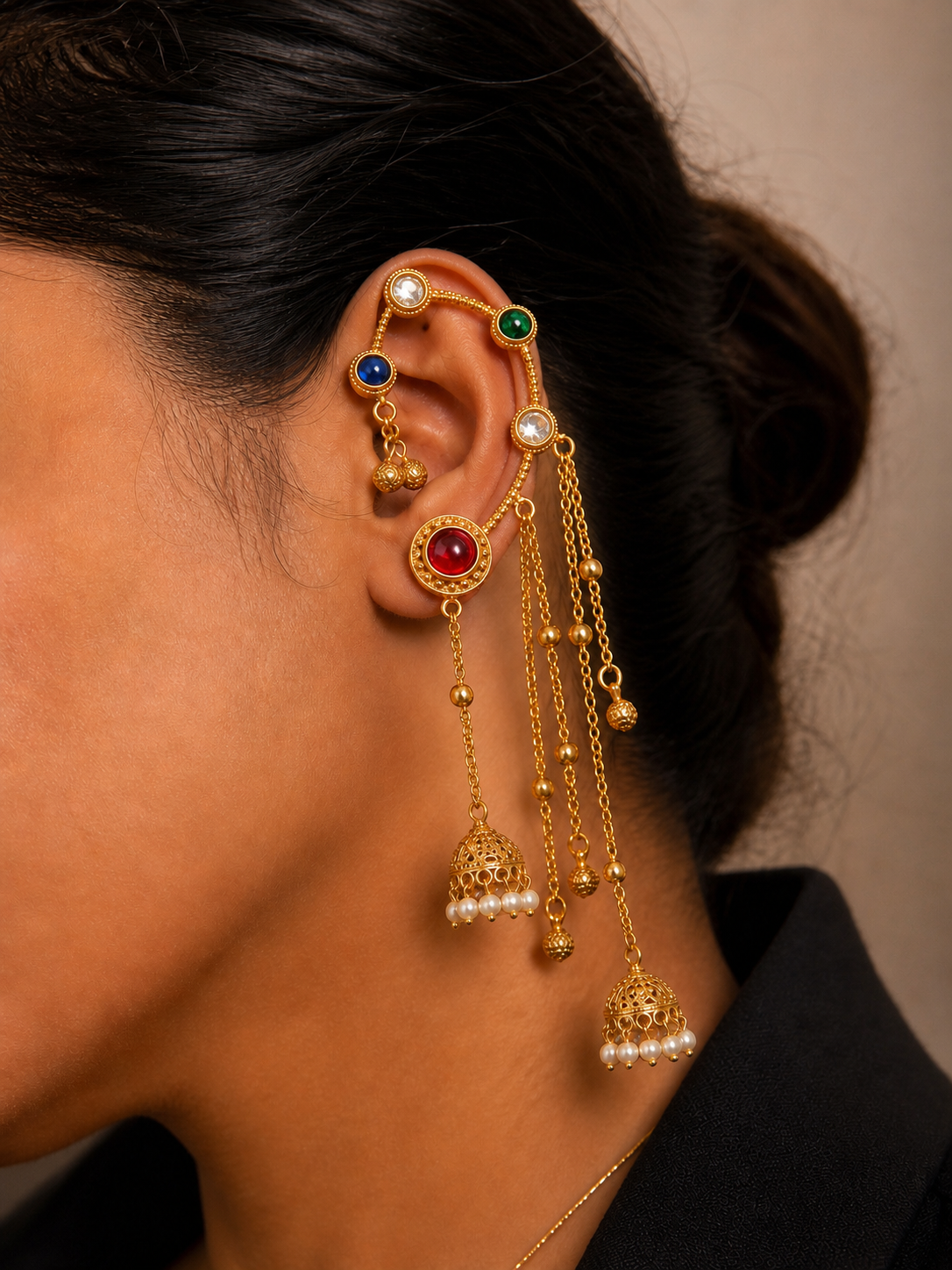 Kalira Multicoloured Ear Drapes