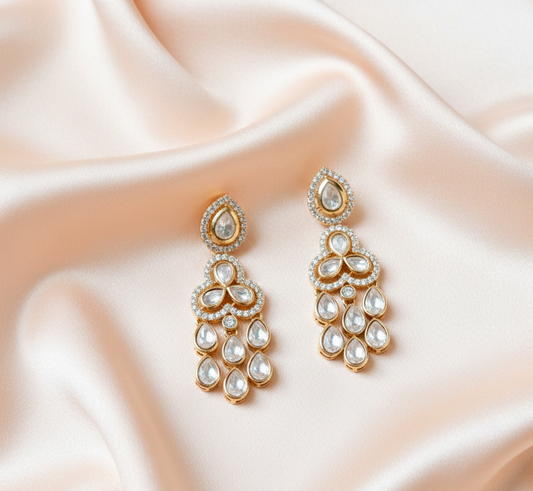 Elysia Polki Drop Earrings