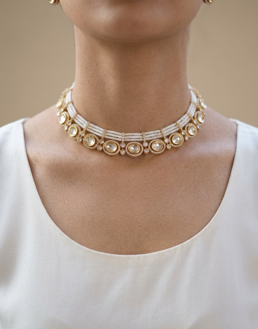 Ivory Elara Kundan Jewellery Set