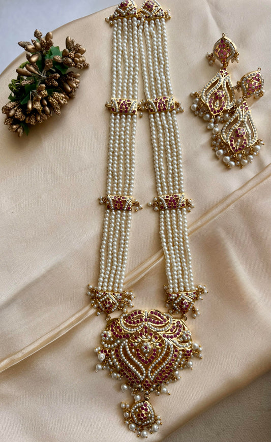White Ruhani Haar Jewellery Set