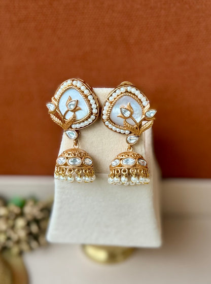 Aabha Mother of Pearl Jhumkas
