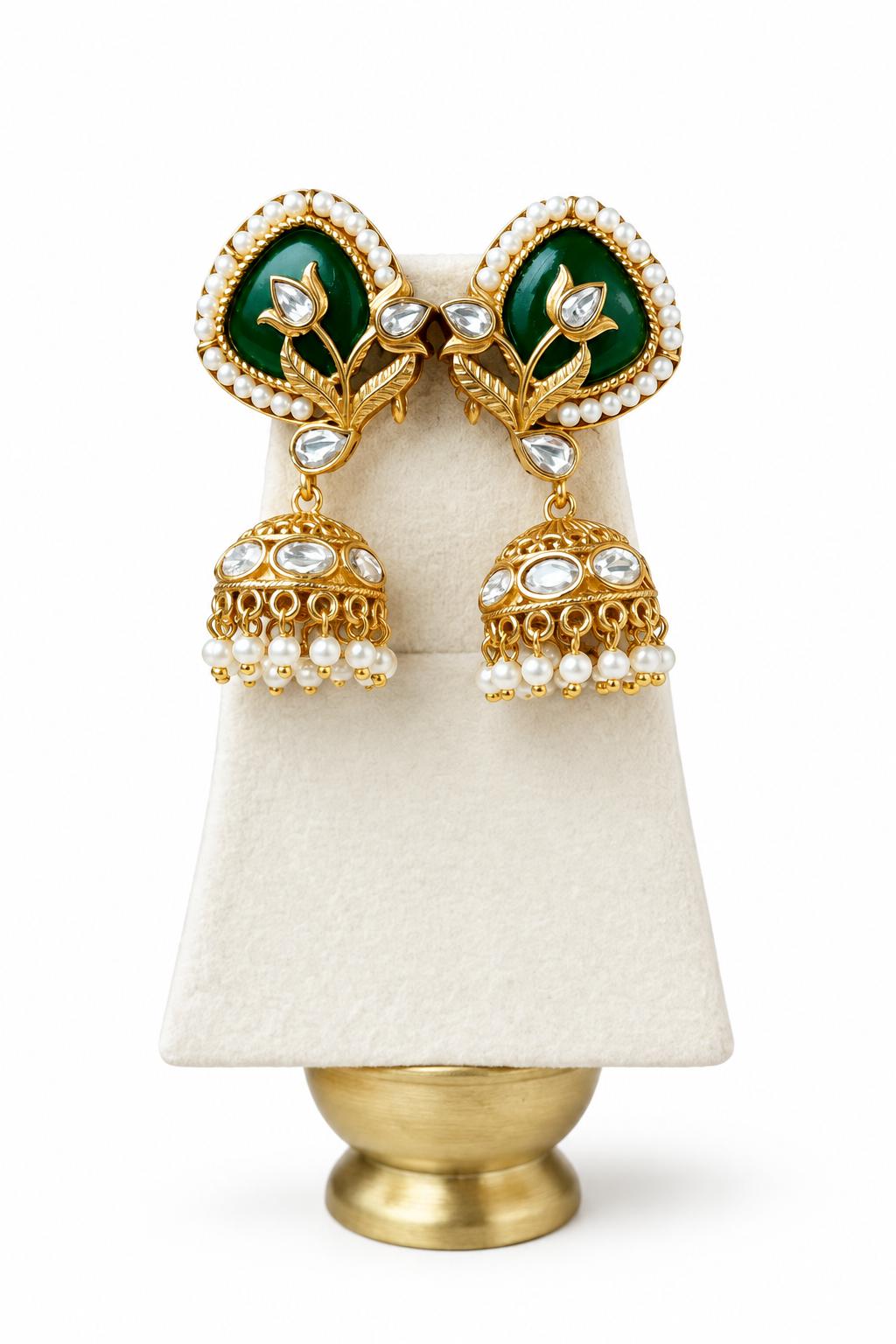Aabha Emerald Jhumkas