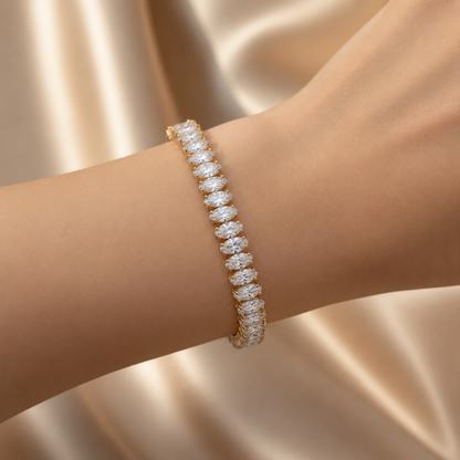 Elara Marquise American Diamond Bracelet
