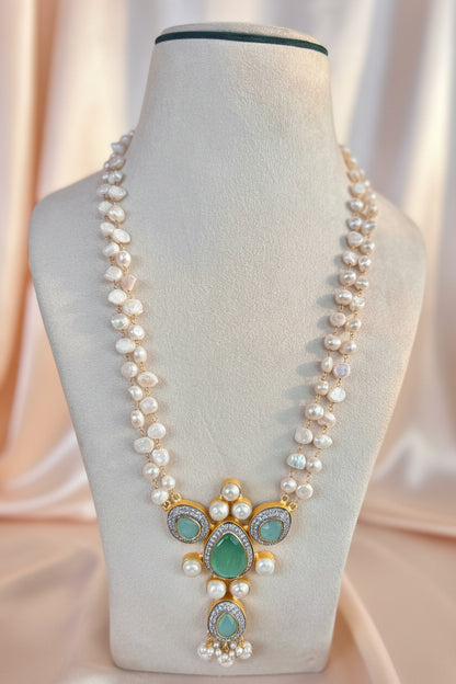 Mint Pearl Necklace Set