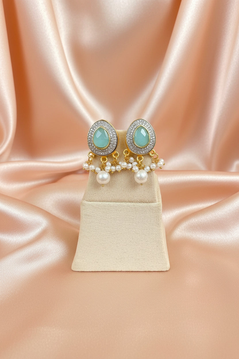 Mint Pearl Necklace Set