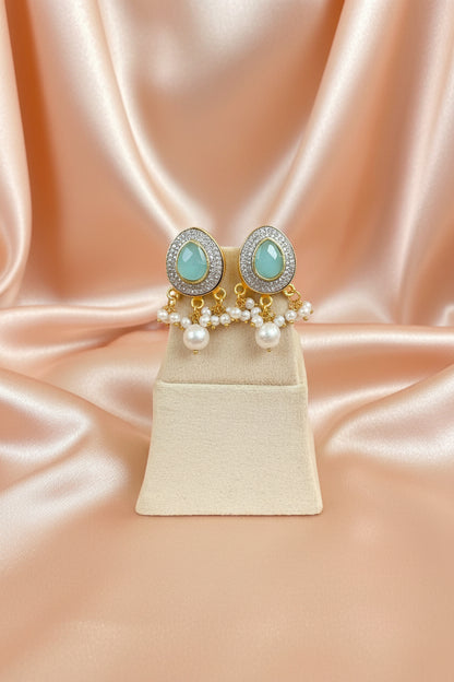 Mint Pearl Necklace Set