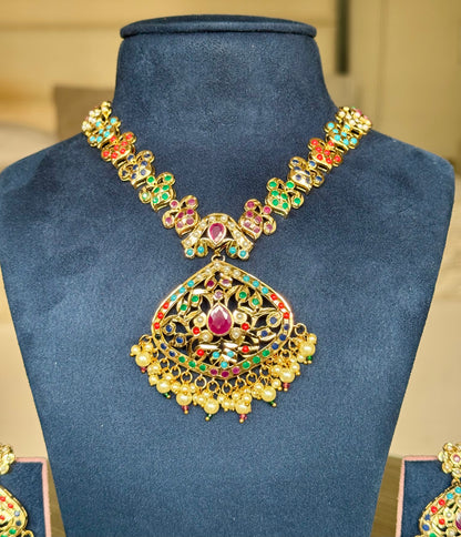 Navratan Saanjh Rajwada Jewellery Set