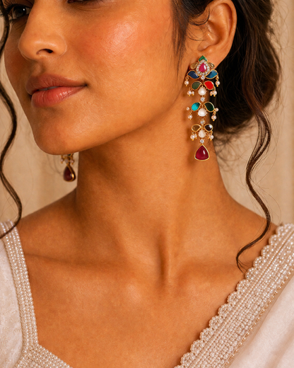 Afsana Navratan Earrings