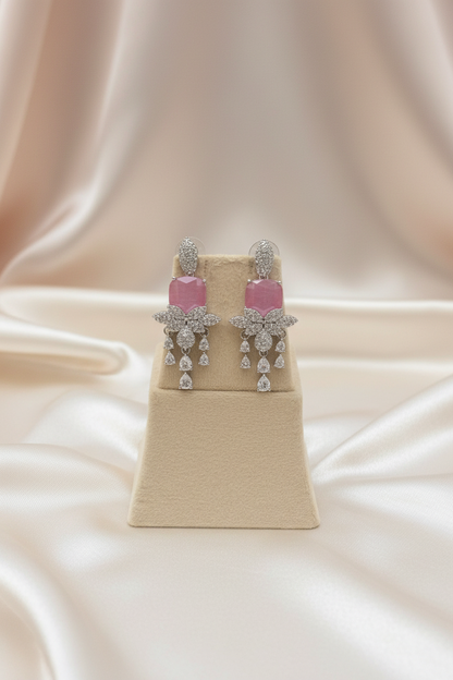 Roselle Blush American Diamond Earrings
