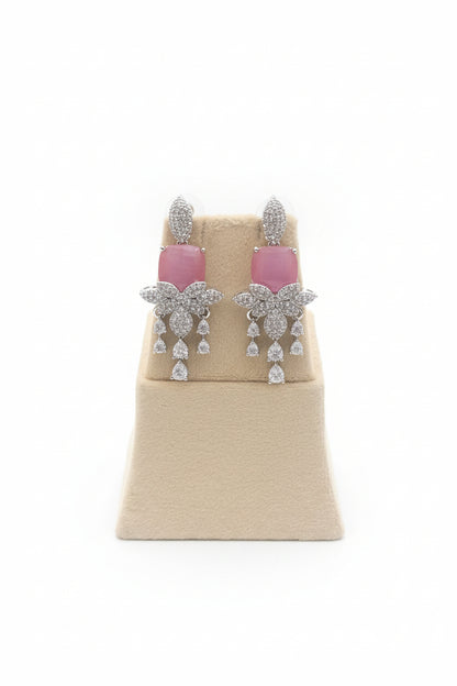 Roselle Blush American Diamond Earrings