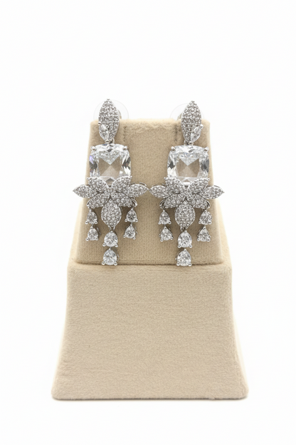 Elara Crystal American Diamond Earrings
