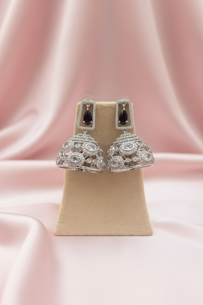 Amara Amethyst American Diamond Jhumkas