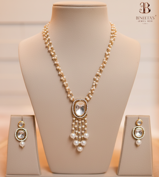 Noorani Pearl Drop Jewellery Set