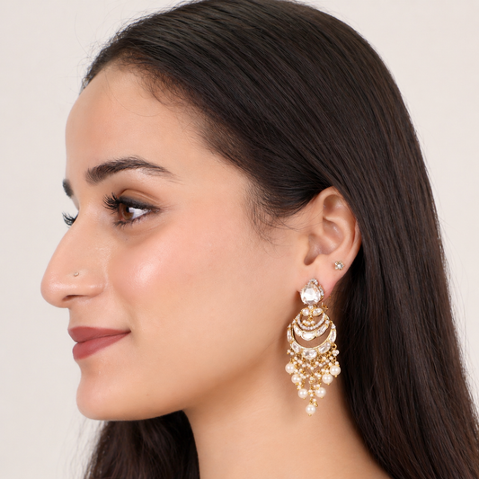 Elara Pearl Chand Earrings