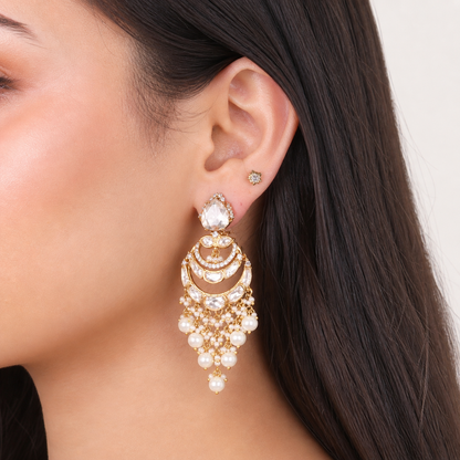 Elara Pearl Chand Earrings