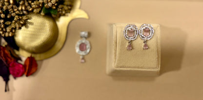 Pink Halo Pendant Set