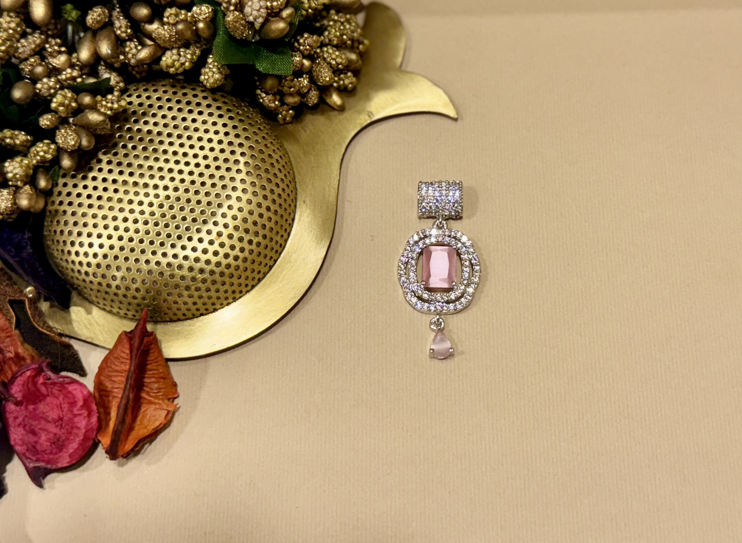 Pink Halo Pendant Set