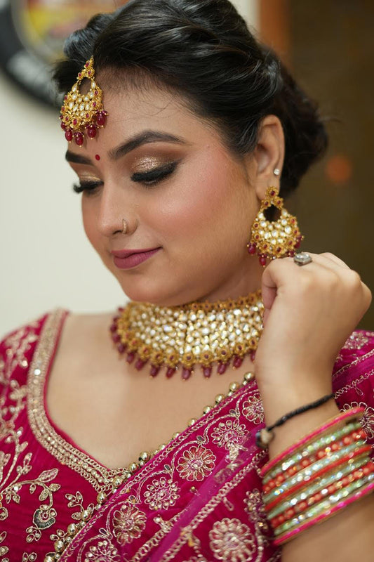 Ruby Red Ruhani Rubra Choker Jewellery Set