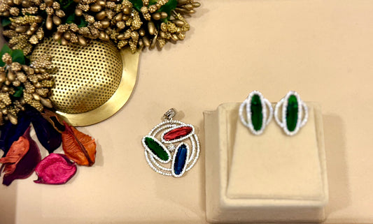 Multi Prism Orbit Pendant Set