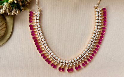 Aashni Ruby Pearl Jewellery Set