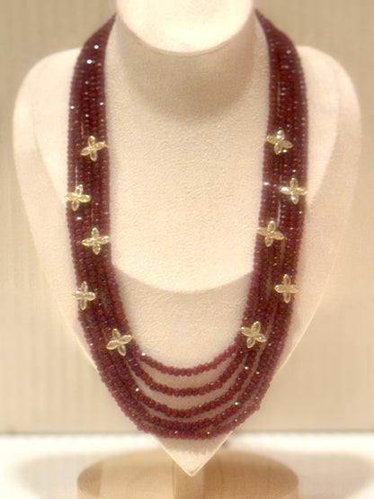 Ruby Red Aahira Strand Mala