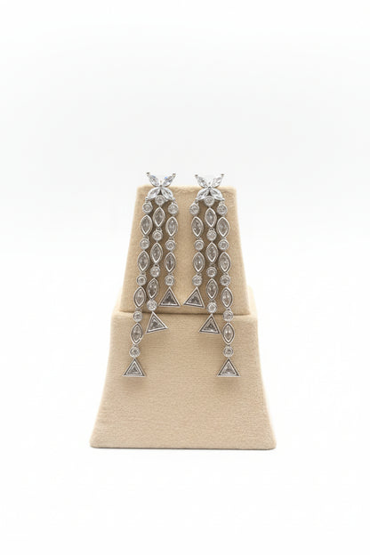 Veyra Geometric American Diamond Earrings